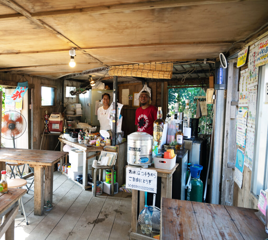 A friendly local cafe in Hatoma island